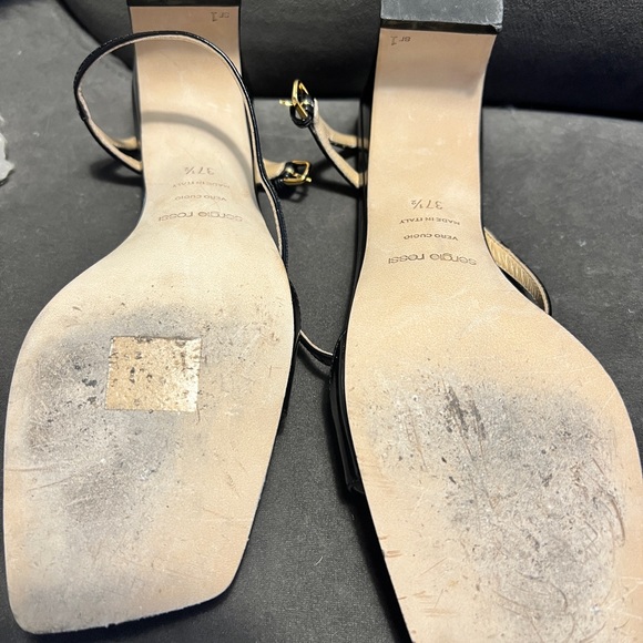 Authentic Sergio Rossi Sandler 5cm heel fits big! - Picture 3 of 3